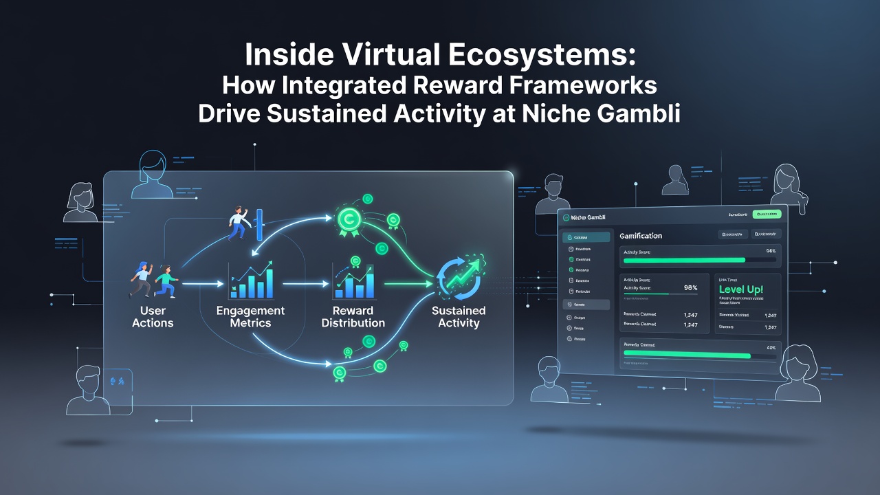 Illustration of tiered reward progression within a virtual casino ecosystem