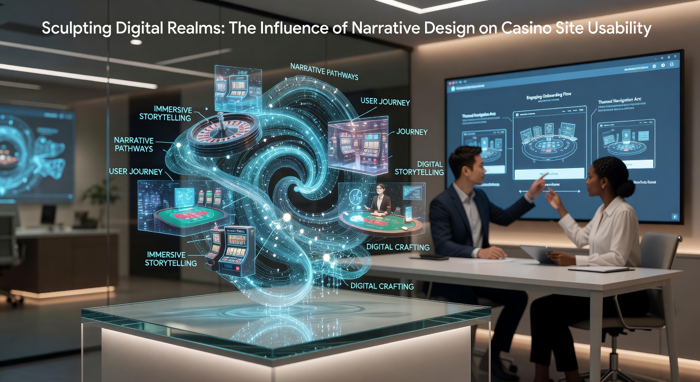 A digital casino interface featuring layered sci-fi narrative elements that guide users through themed navigation menus and interactive story panels
